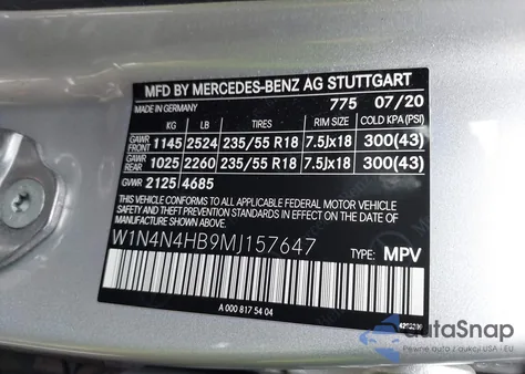 2021 Mercedes-Benz Gla 250 4Matic from USA, damaged, VIN W1N4N4HB9MJ157647